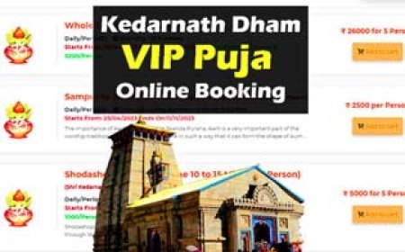 Kedarnath Dham Online Pooja Booking ki Jankari