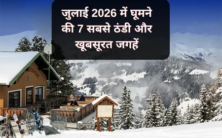 जुलाई 2026 में घूमने की 7 सबसे ठंडी और खूबसूरत जगहें | Best Places to Visit in July